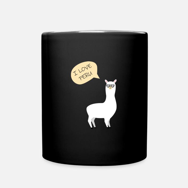 Alpaka Alpaca Peru | I love Peru - Tasse einfarbig - Schwarz