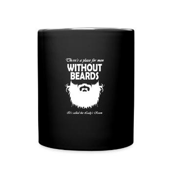 Bart Männer Design schnurrbart - Tasse einfarbig - Schwarz - Vorne