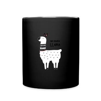no drama llama - Full Colour Mug - black - Front