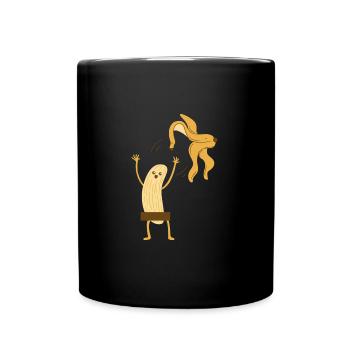 Free Banana - Tasse einfarbig - Schwarz - Vorne