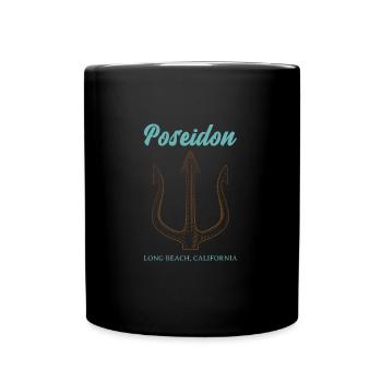 Poseidon Dreizack - Tasse einfarbig - Schwarz - Vorne