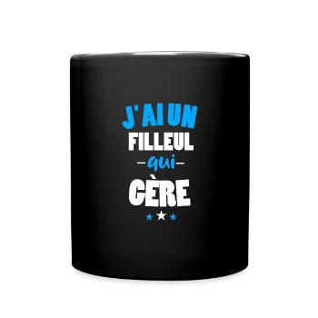 J'ai un filleul qui gère maillot parrain marraine - Mug uni - noir - Devant