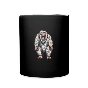 Crazy Yeti - Full Colour Mug - black - Front