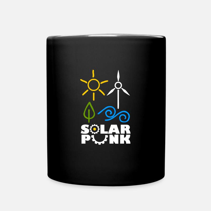 Solarpunk - Tasse einfarbig - Schwarz
