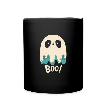 Halloween Ghost Boo, Halloween, Ghost, Spooky - Full Colour Mug - black - Front