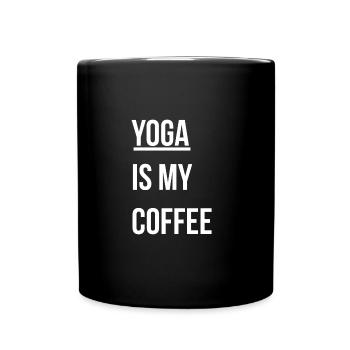 Yoga is my Coffee - Full Colour Mug - black - Front