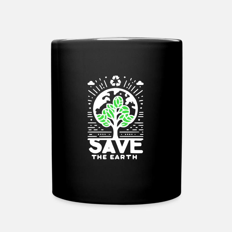 Save the Earth Tree - Full Colour Mug - black