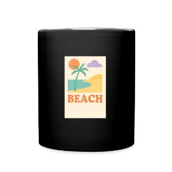 C'est la vibe a la plage - Mug uni - noir - Devant