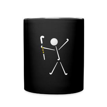 joueur de hockey sur gazon heureux-joueur de hockey sur gazon - Mug uni - noir - Devant