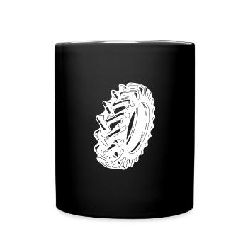 Énorme pneu pour les fans de sport et de tracteur - Mug uni - noir - Devant