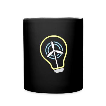 Windmill Wind Energy Renewable Energy Ampoule Climat - Mug uni - noir - Devant