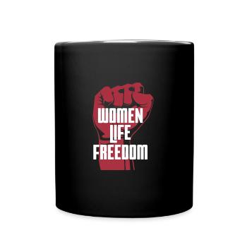 Woman Life Freedom Iran Support - Tasse einfarbig - Schwarz - Vorne