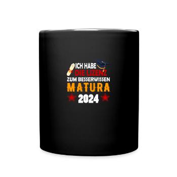 Matura 2024 Maturareise Maturafeier Maturant - Tasse einfarbig - Schwarz - Vorne