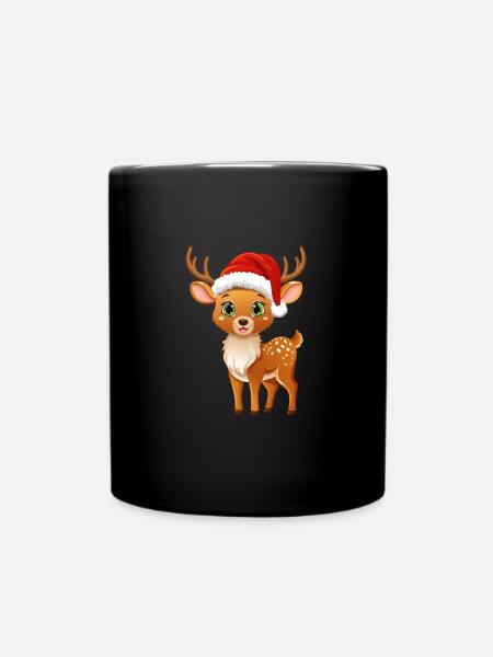 Rentier - Tasse einfarbig - Schwarz