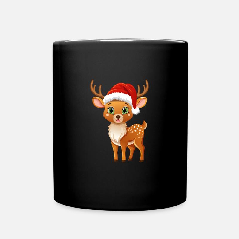 Rentier - Tasse einfarbig - Schwarz