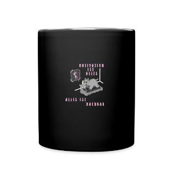 Cadeau de licorne pour tapis roulant rhino - Mug uni - noir - Devant