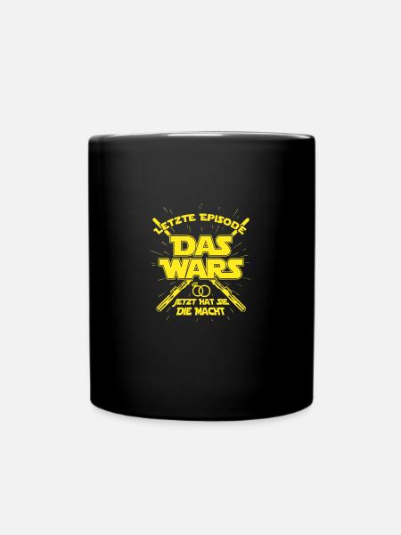 JGA Junggesellenabschied Das wars Bräutigam Mann - Tasse einfarbig - Schwarz