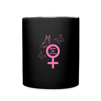 woman life freedom, schmetterlinge,iran,flagge - Tasse einfarbig - Schwarz - Vorne