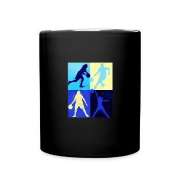 Basket-ball,Sports,Graffiti,Peinture,Joueur de basket-ball - Mug uni - noir - Devant