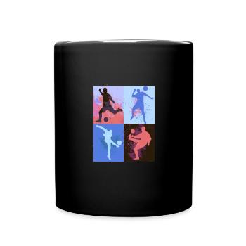 Soccer ,Soccer , Soccer,graffiti - Mug uni - noir - Devant