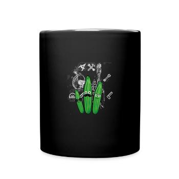 Gurken,zeichnung,schrauber,schraube,Werkzeuge - Tasse einfarbig - Schwarz - Vorne