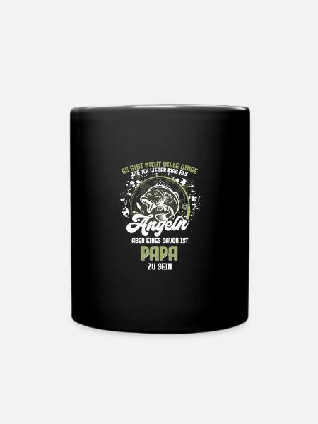 Angel Papa - Tasse einfarbig - Schwarz