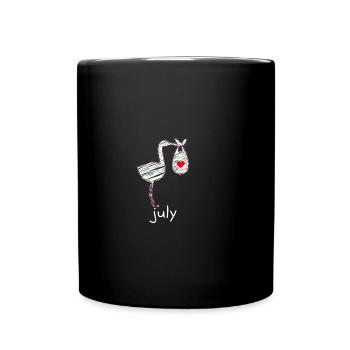 Lustige Geschenke für Schwangere - Juli Baby - Tasse einfarbig - Schwarz - Vorne