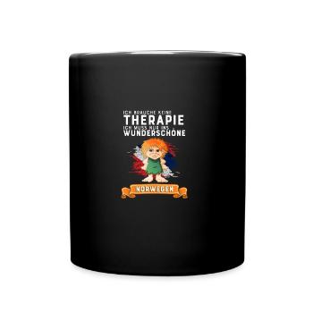 Therapie Norwegen Urklaub geschenk - Tasse einfarbig - Schwarz - Vorne