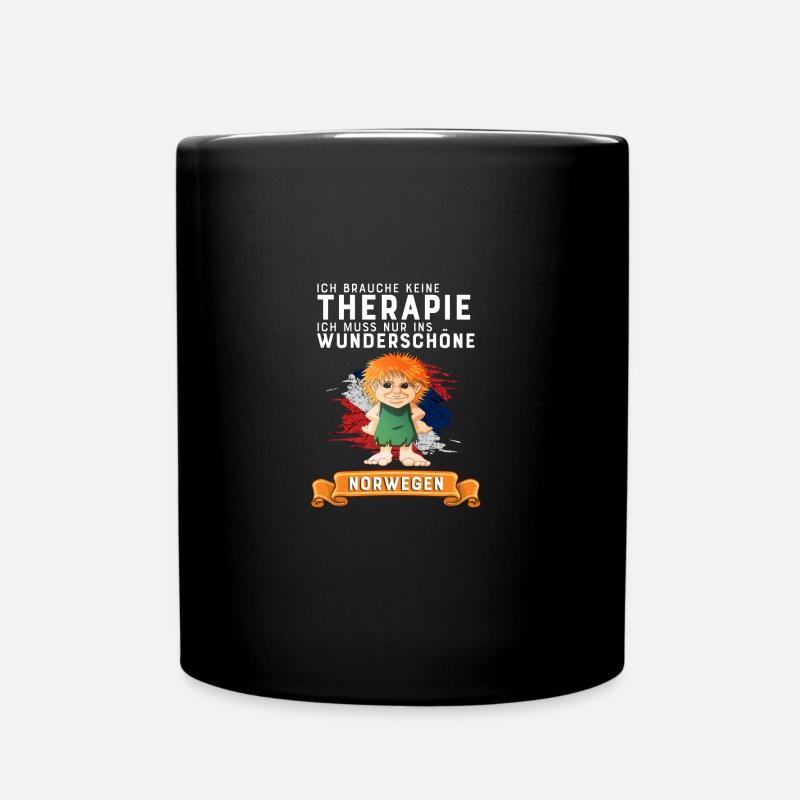 Therapie Norwegen Urklaub geschenk - Tasse einfarbig - Schwarz