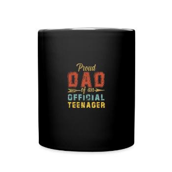 Fier papa d’un cadeau officiel pour adolescents - Mug uni - noir - Devant