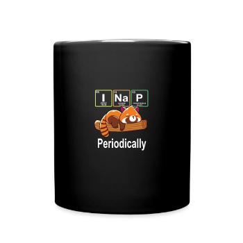 I nap periodically Roter Panda - Tasse einfarbig - Schwarz - Vorne