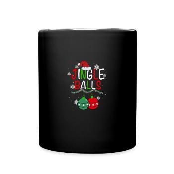 Jingle Balls Tinsel Tits Funny Matching Couple Che - Full Colour Mug - black - Front