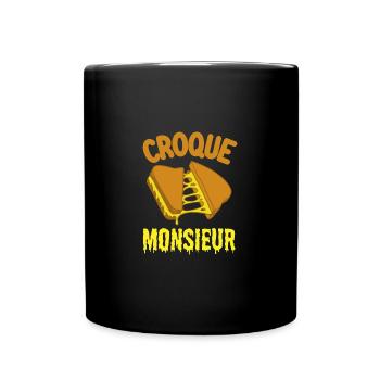 croque monsieur - Mug uni - noir - Devant