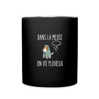 dans la meuse on vit pluvieux - Mug uni - noir - Devant