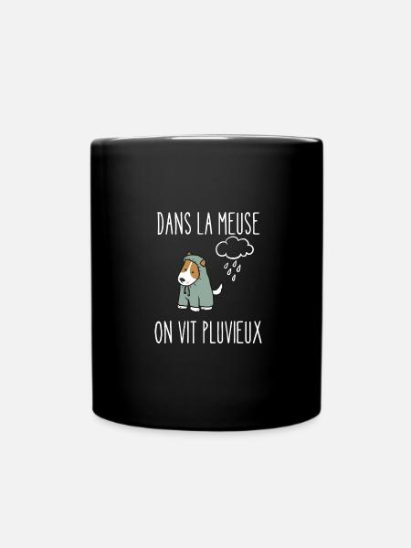 dans la meuse on vit pluvieux - Mug uni - noir