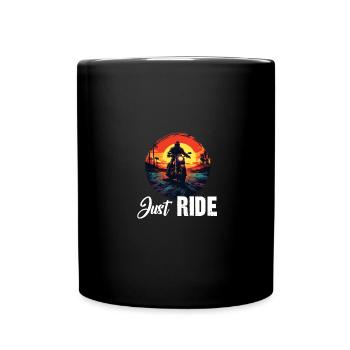 just ride - Mug uni - noir - Devant
