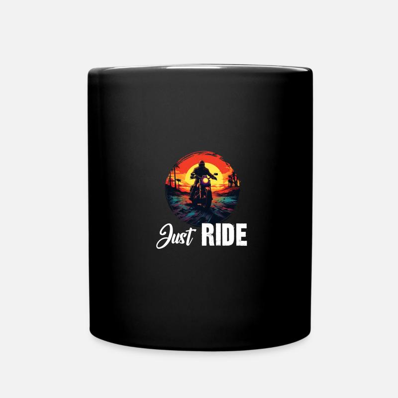 Just Ride - Full Colour Mug - black