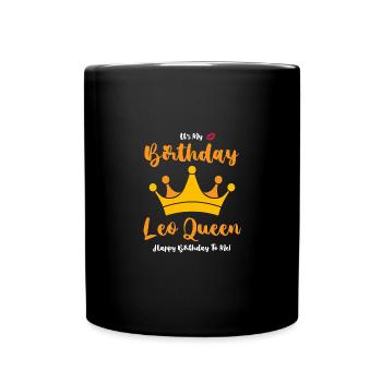 Signe du zodiaque Lion - Mug uni - noir - Devant
