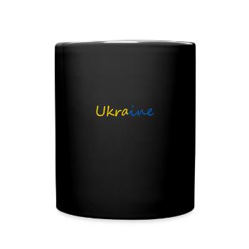 Ukraine - Tasse einfarbig - Schwarz - Vorne