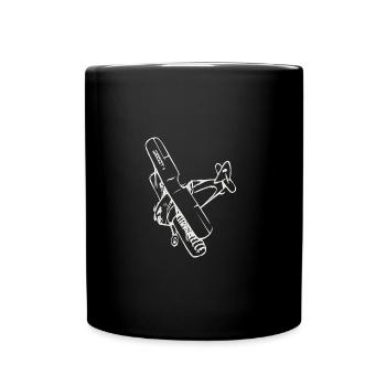 Avion - Mug uni - noir - Devant