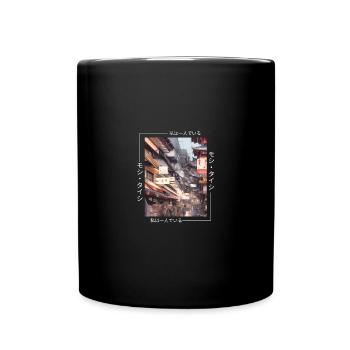 Japanese Streetwear Aesthetic - Full Colour Mug - black - Front