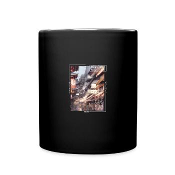Japanese Streetwear Aesthetic - Full Colour Mug - black - Front
