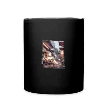 Japanese Streetwear Aesthetic - Full Colour Mug - black - Front