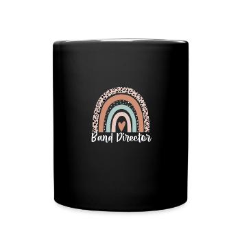 Banddirektor Rainbow Leopard Lustiger Banddirektor - Tasse einfarbig - Schwarz - Vorne
