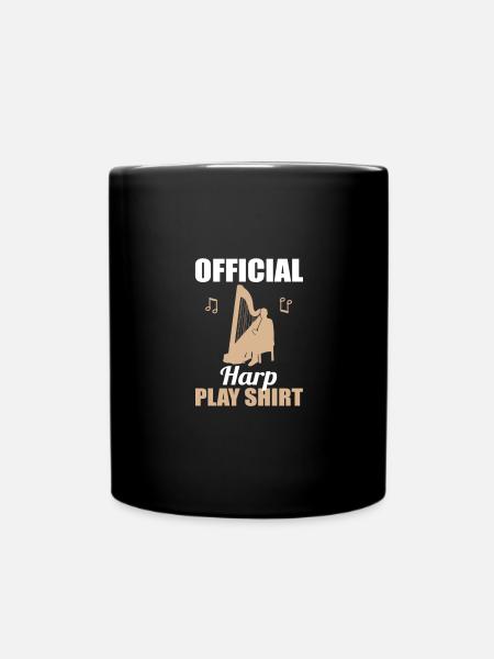 Offizielles Harfen Spielshirt Musik - Tasse einfarbig - Schwarz