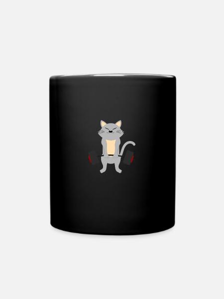 Haltérophiles pour chats - Mug uni - noir