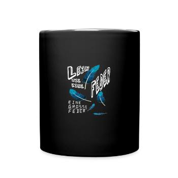 feder leicht weiss - Tasse einfarbig - Schwarz - Vorne
