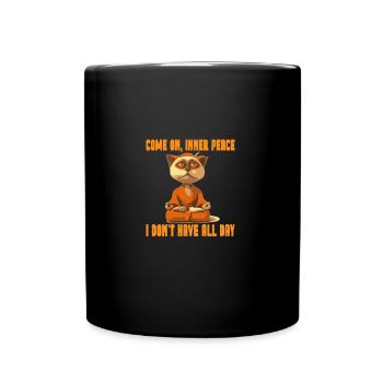 Come On Inner Peace Meditation - Full Colour Mug - black - Front