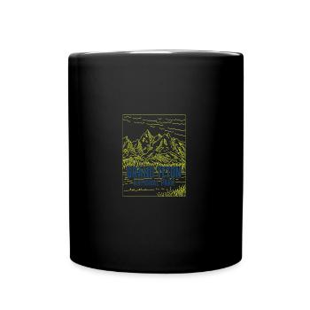 Parc national de Grand Teton Rétro minimaliste - Mug uni - noir - Devant