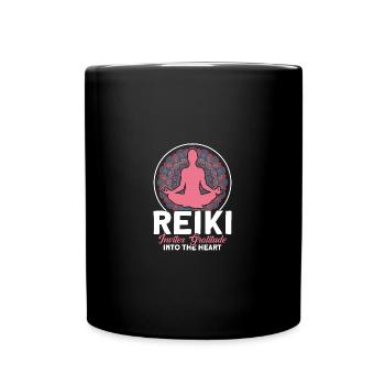 Reiki Symbol Reiki Meister Reiki Kristall Geschenk - Tasse einfarbig - Schwarz - Vorne